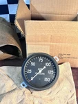 Nos Vintage Stewart Warner Curved Glass Air Pressure Gauge. Fixed Price $68.80.