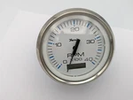 Faria 33834 Chesapeake Tachometer Gauge With Hourmeter Diesel 4" White Stainless. Fixed Price $102.00.