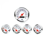 5 Gauge Set Sae American Classic White, Orange Vintage Needles, Chrome Rings. Fixed Price $261.09.