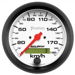 Autometer 5887-M 3-3/8 In. Speedometer, 0-190 Km/h, Electric, Phantom, White. Fixed Price $331.65.