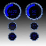 Intellitronix Blue Led Multi-gauge Set Black Faceplate With Bezel. Fixed Price $526.72.