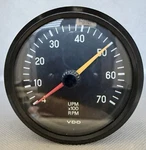 Vdo Cockpit Tachometer 3-1/8 Analog Gauge 7000 Rpm Black Bezel. Fixed Price $150.00.