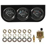 Autoxbert 2" 52MM Triple Gauge Set (oil Pressure +water Temp Voltmeter) 3 In. Fixed Price $40.12.