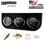 2" 52MM Triple Gauge Oil Pressure Water Temp Volt W/sensor. Fixed Price $27.00.