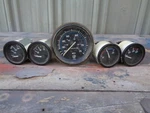 Vintage Vdo Boat Knots Speedometer And Gauge Set Amp Oil Pressure Temperature. Fixed Price $79.58.