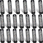 20 Pack Led Emergency Strobe Lights 6 Amber White Surface Mount Flashing. Fixed Price $53.44.