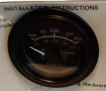 Engine Oil Temperature Gauge Electric Ss White HG105 140-320F Black Face 2" Nos. Fixed Price $37.50.