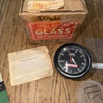 Early 10K Rpm Mech. Tachometer Jones Motrola 3.5 Dia. +war. Card, Box For Parts. Fixed Price $59.00.