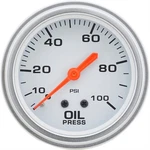 Speedway Motors 2-5/8" Inch Mechanical White Face Oil Pressure Gauge, 0-100 Psi. Fixed Price $48.99.
