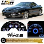 Blue Glow Gauge Black Overlay For 98-02 Pontiac Firebird V6 125MPH Cluster. Fixed Price $49.95.