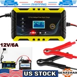 12V-6A Car Battery Charger Maintainer Auto Trickle Rv For Truck Motorcycle Atv. Fixed Price $13.99.