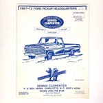 1991 Dennis Carpenter Catalog 1967-1972 Ford Pickup Truck No. Ranger F-100 350. Fixed Price $10.99.