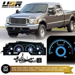 Blu Glow Gauge Overlay 02-04 Ford F250 Superduty Diesel Instrument Cluster. Fixed Price $59.95.