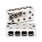 Pair Ill Customz 4 In Out 1/0 Awg Gauge Power And Ground Distribution Blocks. Fixed Price $39.99.