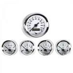 5 Gauge Set Sae American Classic White, Black Vintage Needles, Chrome Rings. Fixed Price $259.38.