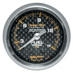 Auto Meter 4711 Gauge Fuel Pressure 2 1/16" 0-15PSI Mechanical Carbon Fiber. Fixed Price $113.63.