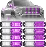 8PCS 12-LED Emergency Strobe Light Ultra Slim Grille Flashing Purple/white. Fixed Price $44.99.