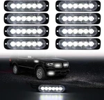 Dibms Led Emergency Strobe Lights Bar 8X White 6 Warning. Fixed Price $59.46.