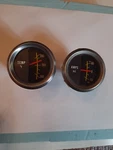 Vintage Stewart Warner / Napa Amp And Temp Gauge Set. Tested Working. Fixed Price $40.66.