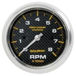 Autometer Marine Carbon Fiber 3-3/8IN 8K Rpm Tachometer. Fixed Price $195.00.