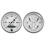 Autometer 3-3/8" Quad Gauge Speedometer Kit Old Tyme White Classic Car Upgrade. Fixed Price $525.40.