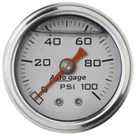 Autometer 2180 Autogage Fuel Pressure Gauge Liquid Filled Silver 0-100PSI 1-1/2". Fixed Price $54.12.