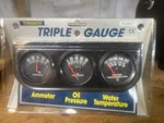 Trisco P-41017 Nib Triple Gauge Ammeter Oil Pressure Water Temp Car Truck Hotrod. Fixed Price $16.00.