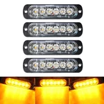 4-PACK 6 Led Amber Strobe Lights Vehicles Trucks Emergency Kit .... Fixed Price $27.92.