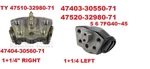 47510-32980-71 + 47520-32980-71 Toyota Wheel Cylinders Rh RF157 Lh RF164. Fixed Price $119.00.