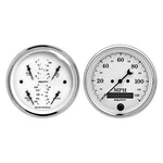Auto 1600 Old Tyme White Series 3-3/8" Quad & Speedometer Gauge. Fixed Price $595.53.