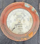 Antique 4.5 American Bourdon Fire Extinguisher Water Pressure Gauge Brass. Fixed Price $94.00.