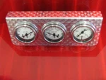 Stewart Warner Style 2 5/8" Under-mount Gauge Panel Engine Turned 3 Hole. Fixed Price $39.98.