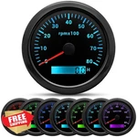 Artilaura 85MM Boat Tachometer Gauge, 7 Color Led, 8000 Rpm, 9-32V. Fixed Price $58.99.
