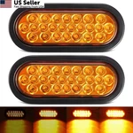Partsam 2PCS 6.3" Oval Amber Strobe Lights 24LED Recessed With 6",. Fixed Price $45.66.