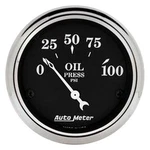 Auto Meter 1727 Old Tyme Black Series 2-1/16" Oil Pressure Gauge, 0-100 Psi. Fixed Price $120.19.
