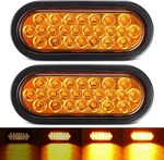Partsam 2PCS 6.3" Oval Amber Strobe Lights 24LED Recessed With. Fixed Price $42.99.