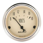 Autometer 1891 Antique Beige Voltmeter Gauge. Fixed Price $58.78.
