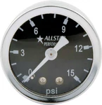 Allstar ALL80200 0-15 Psi Mechanical Liquid Filled Fuel Pressure Gauge. Fixed Price $31.99.