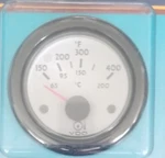 Vdo 3103157 Ocean Line Trans Temp Gauge, 400F/200C Black Chrome, 12V, Sender. Fixed Price $65.00.