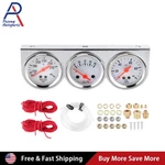 2'' 52MM Mechanical Chrome Triple Gauge Set Water Temp Oil Pressure Volt Meter. Fixed Price $24.99.