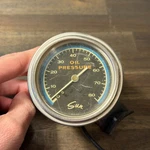 Sun Oil Pressure Gauge, 80 Lbs, 2 5/8", W/ Chrome Housing. Fixed Price $199.95.