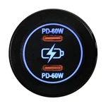 Race Sport RS51921B Round Socket Voltmeter Gauge With Dual C-type Pd 60W Outputs. Fixed Price $63.60.