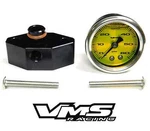 Vms 05-10 Mustang 1/2" 60PSI Yellow Fuel Pressure Gauge Liquid Filled Adapter. Fixed Price $957.95.