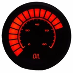 1/16" Universal Analog Oil Pressure Gauge Red Leds Black Bezel 52MM Usa Made. Fixed Price $83.95.