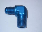 Aeroquip Fitting Adapter An To Npt 90 -6 3/8" Aluminum Blue Each FBM2035. Fixed Price $5.49.