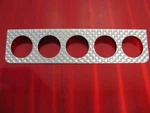 Stewart Warner Style Under-mount Panel For 2 1/16" Gauges 5 Hole Engine Turned. Fixed Price $29.98.