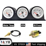 2" 52MM Car Triple Gauge Kit 7COLOR 3IN1 Tachometer Rpm Water Temp Oil Press 12V. Fixed Price $45.89.