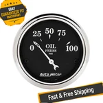 Auto Meter 1727 Old Tyme Black 2-1/16" Air-core Oil Pressure Gauge, 0-100 Psi. Fixed Price $128.82.