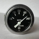 Vintage Stewart Warner Water Temperature Gauge 827269 12V. Fixed Price $29.99.
