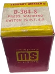 New Stewart Warner D-364-S Pressure Warning Switch **sale**. Fixed Price $19.98.